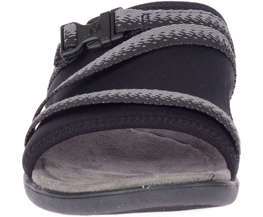 Merrell Sandals Black/Grey - District Muri Slide - Womens 48ESMZPVU